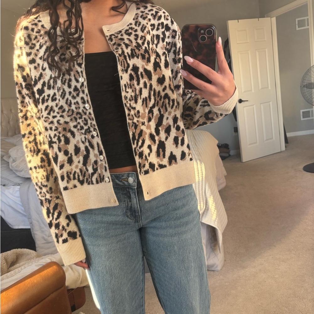 a new day cheetah cardigan